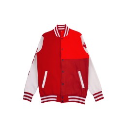 A large number of custom-made men's long-sleeved baseball jackets, custom-made red and white game button baseball jackets, baseball jacket garment factory 100%Cotton Z562 A large number of custom-made men's long-sleeved baseball jackets, custom-made red and white game button baseball jackets, baseball jacket garment factory 100%Cotton Z562
